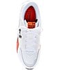 Color:White/White/Dark Orange - Image 5 - Men's Edge Leather Sneakers