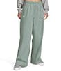 Under Armour Rival Elastic Waist Wide Leg Gym Pants, Color:Silica Green - Image 1
