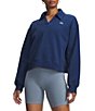 Under Armour Rival Fleece Polo Collared V-Neck Long Sleeve Pullover - Image 1
