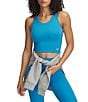 Under Armour Solid Knit Scoop Neck Sleeveless Fitted Motion Tank Top, Color:Ether Blue - Image 1