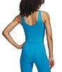Under Armour Solid Knit Scoop Neck Sleeveless Fitted Motion Tank Top, Color:Ether Blue - Image 2