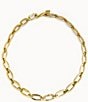 Color:Gold - Image 1 - Link Chain 18KT Gold Overlay Collar Necklace