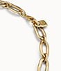 Color:Gold - Image 3 - Link Chain 18KT Gold Overlay Collar Necklace