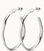 Color:Silver - Image 2 - Ohmmm Hoop Earrings