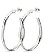 UNOde50 Ohmmm Silver Hoop Earrings, Color:Silver - Image 2