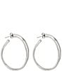 UNOde50 Ohmmm Silver Hoop Earrings, Color:Silver - Image 3
