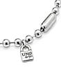 UNOde50 Snowflake Frontal Beaded Necklace, Color:Silver - Image 2