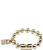 UNOde50 Snowflake Beaded Gold-Tone Bracelet, Color:Gold - Image 1
