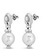 UNOde50 Texcoco Drop Earrings, Color:Silver/Pearl - Image 2
