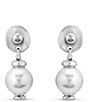 UNOde50 Texcoco Drop Earrings, Color:Silver/Pearl - Image 3