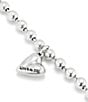 UNOde50 Beloved Collection Heart Charm Beaded Sterling Silver Line Bracelet, Color:Silver - Image 3
