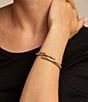 UNOde50 Fearless Collection Meeting Point 18k Gold Bangle Bracelet, Color:Gold - Image 4