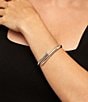 UNOde50 Fearless Collection Meeting Point Sterling Silver Bangle Bracelet, Color:Silver - Image 4