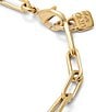 UNOde50 Hazte Uno Collection Rectangular Link 18k Gold Line Chain Bracelet, Color:Gold - Image 3