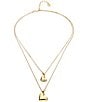 UNOde50 Heart Pendants Layered Short Multi Strand Necklace - Image 1