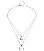 UNOde50 Heart Pendants Layered Short Multi Strand Necklace - Image 2