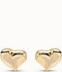 Color:Gold - Image 1 - Heart Stud Earrings