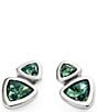 UNOde50 Ser Camaleonica Collection Green Crystal Sterling Silver Double Drop Earrings, Color:Silver/Green - Image 2