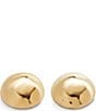 UNOde50 Ser Intrepida Domed Bead 18k Gold Stud Earrings, Color:Gold - Image 2