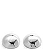 UNOde50 Ser Intrepida Domed Bead Sterling Silver Stud Earrings, Color:Silver - Image 2