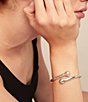 UNOde50 Youthful Collection Comeback Sterling Silver Bypass Cuff Bracelet, Color:Silver - Image 4