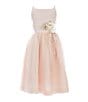 Color:Blush - Image 1 - Big Girls 7-14 Sleeveless Tie Flower Belt Ballerina Dress