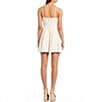 Color:Off White - Image 2 - V-Neck Pleated Fit-And-Flare Dress
