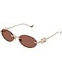 Valentino Women's V Logo 53mm Geometric Sunglasses - Image 1