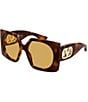 Valentino Women's V Logo 55mm Square Sunglasses - Image 1