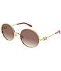 Valentino Women's V Logo 56mm Round Sunglasses - Image 1