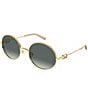 Valentino Women's V Logo 56mm Round Sunglasses - Image 1