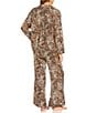 VAN WINKLE & CO. Animal Print Notch Collar Long Sleeve Long Pajama Set, Color:Fierce Animal - Image 2
