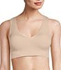 VAN WINKLE & CO. Bonded V-Neck Wire Free Bralette, Color:Rose Dust - Image 1
