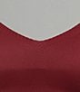 VAN WINKLE & CO. Bonded V-Neck Wire Free Bralette, Color:Pomegranate - Image 3