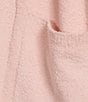 VAN WINKLE & CO. Coordinating Boucle Knit Long Sleeve Open Front Cardigan, Color:Lotus - Image 3