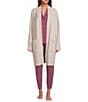 VAN WINKLE & CO. Coordinating Boucle Knit Long Sleeve Open Front Cardigan, Color:Clouds - Image 1