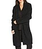 VAN WINKLE & CO. Coordinating Boucle Knit Long Sleeve Open Front Cardigan, Color:Black - Image 1
