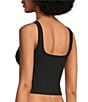 VAN WINKLE & CO. Flat Ribbed Sleeveless Square Neck Cropped Tank - Image 4
