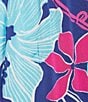 Color:Bright Hibiscus - Image 4 - Hibiscus Print Woven Satin Coordinating Sleep Short