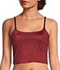 VAN WINKLE & CO. Van Winkle & Co. Liquid Luster Cropped Cami, Color:Pomegranate - Image 1