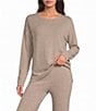 VAN WINKLE & CO. Long Sleeve Crew Neck Coordinating Cashmere Sleep Top - Image 5