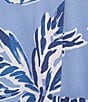 Color:Painted Palm - Image 5 - Painted Palm Print V-Neck Short Dolman Sleeve Satin Midi Caftan