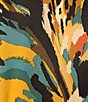 Color:Gold Leaves - Image 4 - Plus Size Gold Leaves Woven Satin Sleeveless V-Neck Maxi Chemise