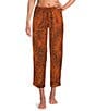 VAN WINKLE & CO. Satin Wild Tiger Print Coordinating Sleep Pants - Image 1