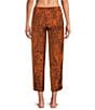 VAN WINKLE & CO. Satin Wild Tiger Print Coordinating Sleep Pants - Image 2