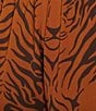 VAN WINKLE & CO. Satin Wild Tiger Print Coordinating Sleep Pants - Image 4