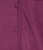 VAN WINKLE & CO. Solid Jersey Knit Short Sleeve Notch Collar Long Pajama Set - Image 6