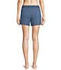 VAN WINKLE & CO. Solid Knit Coordinating Sleep Shorts, Color:Denim Teal - Image 2