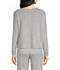 VAN WINKLE & CO. Solid Ribbed Knit Split V-Neck Long Sleeve Coordinating Sleep Top - Image 2