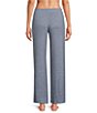 Color:Heather Blue - Image 2 - Van Winkle & Co. Solid Ribbed Knit Wide Leg Coordinating Sleep Pant